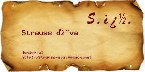 Strauss Éva névjegykártya