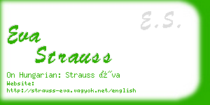 eva strauss business card